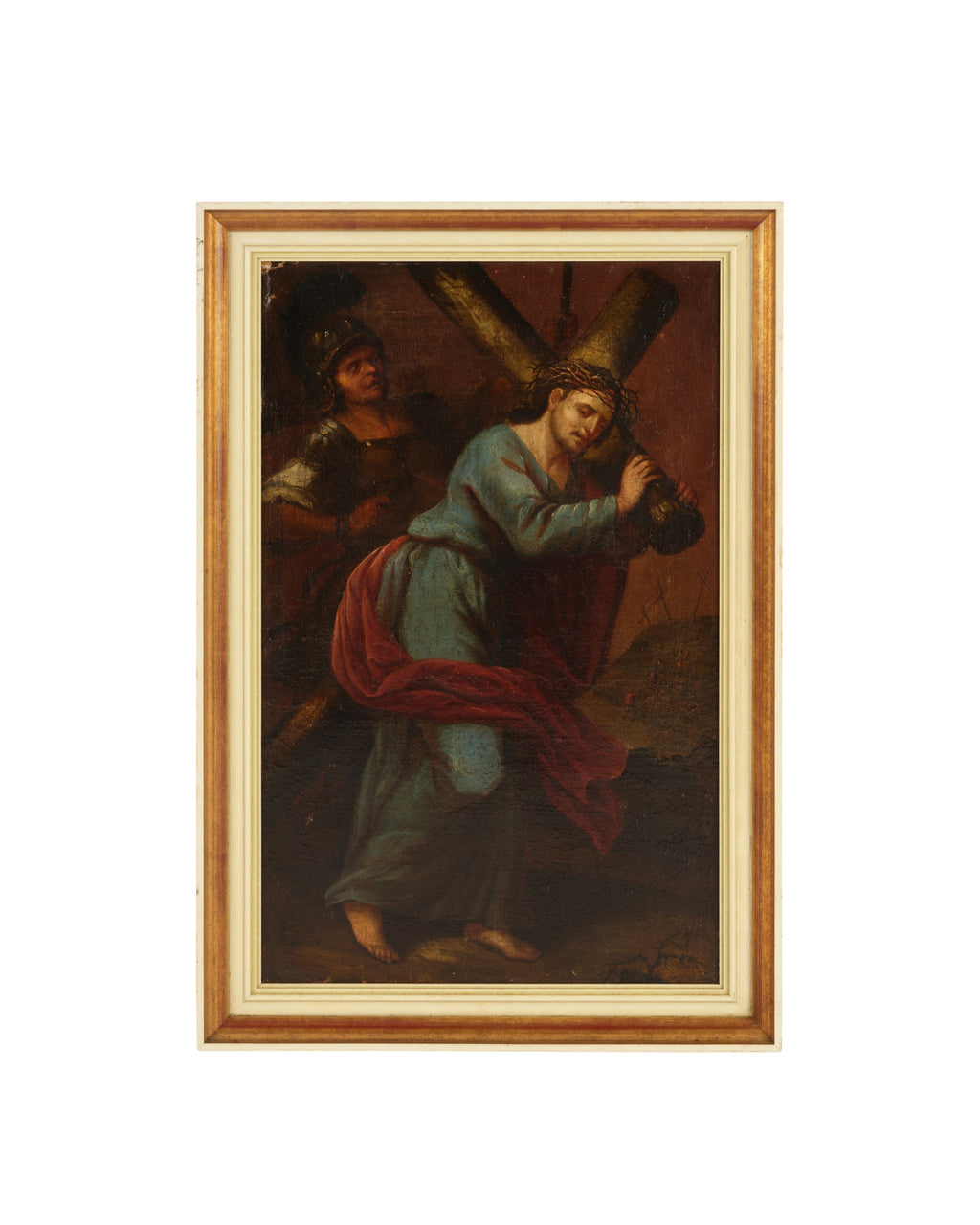 18th century oil 'Christ carrying the cross'