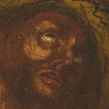 Antique 17th century oil painting Jesus Christ Crown of Thorns