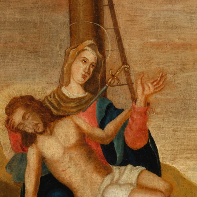 19th century oil painting 'The Pieta'